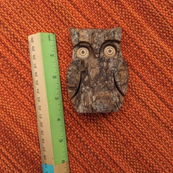Wooden Carved Owl Decor - Picture 8 of 11